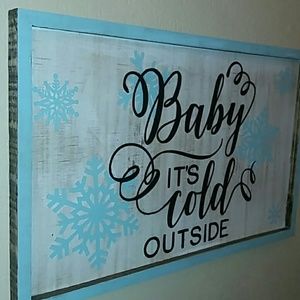 One of a kind winter/Christmas sign